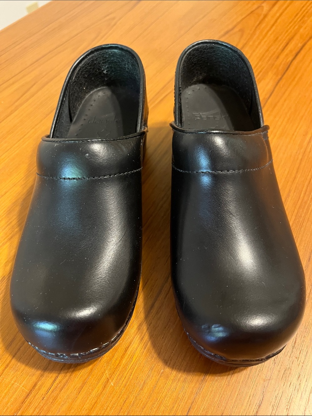Dansko Black Leather Clogs